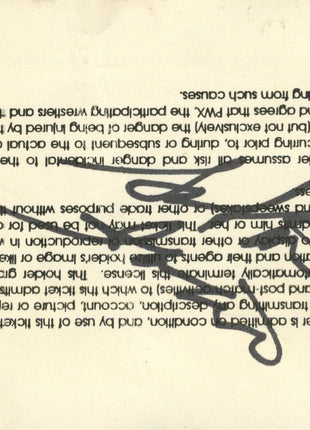 Salvatore Sincere signed Ripped Wrestling Ticket Stub