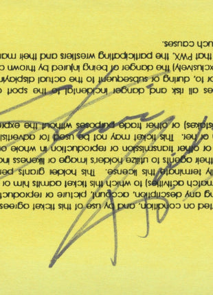 Steve Richards signed Ripped Wrestling Ticket Stub