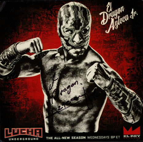 El Dragon Azteca Jr (Rey Horus) signed 6x6 Photo