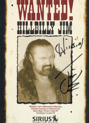 Hillbilly Jim signed 7.5x5 Promotional Card