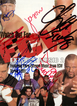 Multi-signed ECW Extreme Music CD Insert (No Disc)