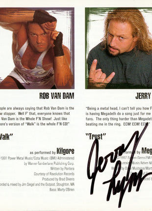 Multi-signed ECW Extreme Music CD Insert (No Disc)