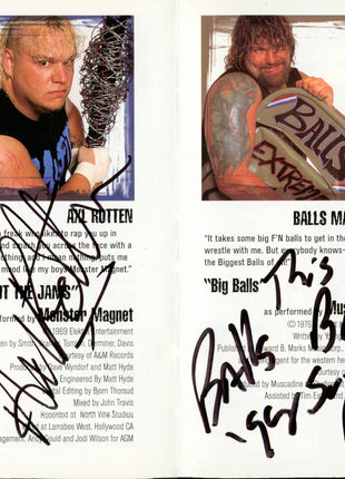 Multi-signed ECW Extreme Music CD Insert (No Disc)