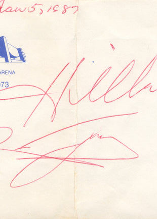 Junkyard Dog, Hillbilly Jim, Tito Santana & Billy Jack Haynes multi-signed Meadowlands Ticket Envelope (w/ JSA)