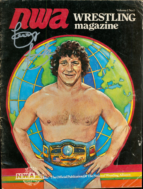 Terry Funk signed NWA Wrestling Magazine Vol.1 No.1 (1976)