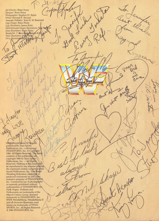 WWF WrestleMania 2 Signed Program (15+ RARE signatures)