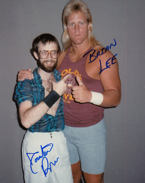 Brian Lee & Downtown Bruno dual signed 8x10 Photo