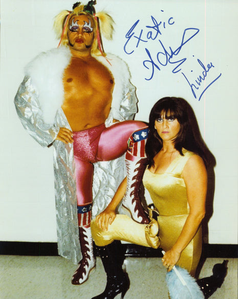 Exotic Adrian Street & Linda dual signed 8x10 Photo