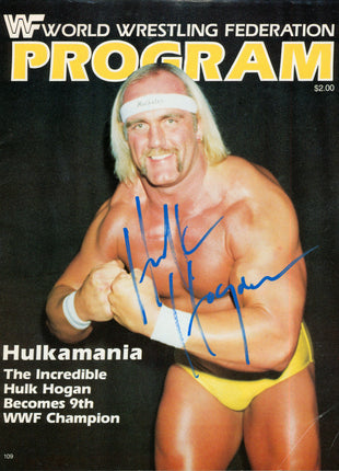 Hulk Hogan signed WWF Program Volume 109