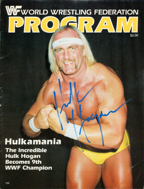 Hulk Hogan signed WWF Program Volume 109