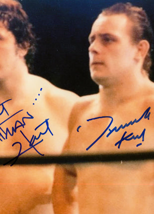 Dynamite Kid & Bret Hart dual signed 8x10 Photo (w/ JSA)