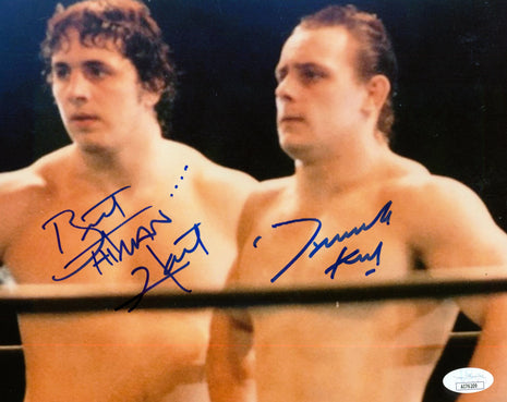 Dynamite Kid & Bret Hart dual signed 8x10 Photo (w/ JSA)