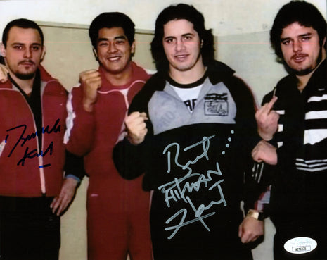 Dynamite Kid & Bret Hart dual signed 8x10 Photo (w/ JSA)