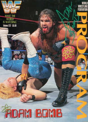 Adam Bomb signed WWF Program Volume 222
