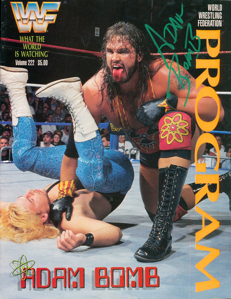Adam Bomb signed WWF Program Volume 222