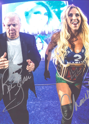 Ric Flair & Charlotte Flair dual signed 11x14 Photo (w/ JSA & PSA)