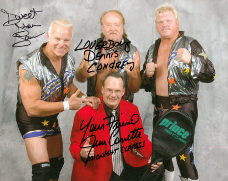 Jim Cornette, Dennis Condrey & Stan Lane triple signed 8x10 Photo
