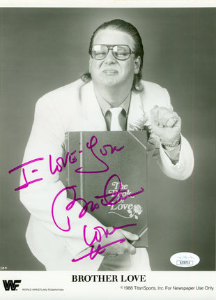 Brother Love signed 8x10 Photo (w/ JSA)