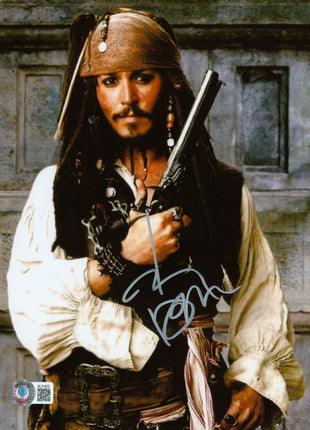 Johnny Depp (Pirates of the Carribean) signed 8x10 Photo (w/ Beckett)