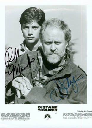 Ralph Macchio & John Lithgow (Distant Thunder) dual signed 8x10 Photo