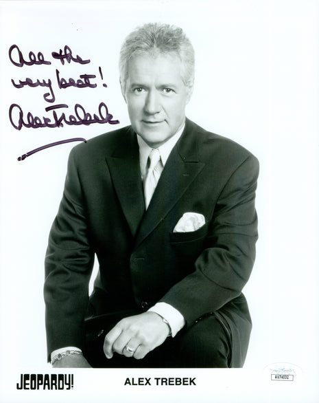 Alex Trebek (Jeopardy) signed 8x10 Photo (w/ JSA)