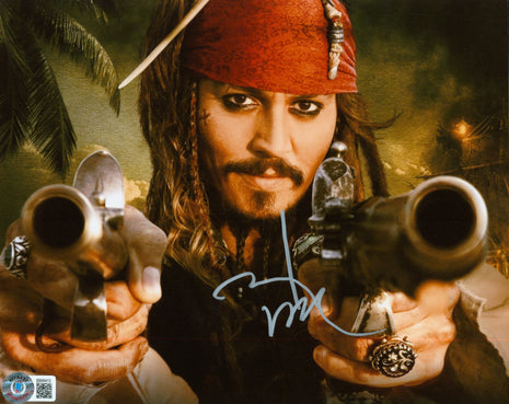 Johnny Depp (Pirates of the Caribbean) signed 8x10 Photo (w/ Beckett)