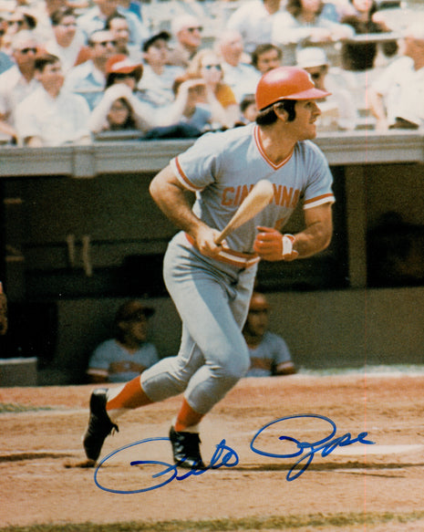 Pete Rose (Reds) signed 8x10 Photo