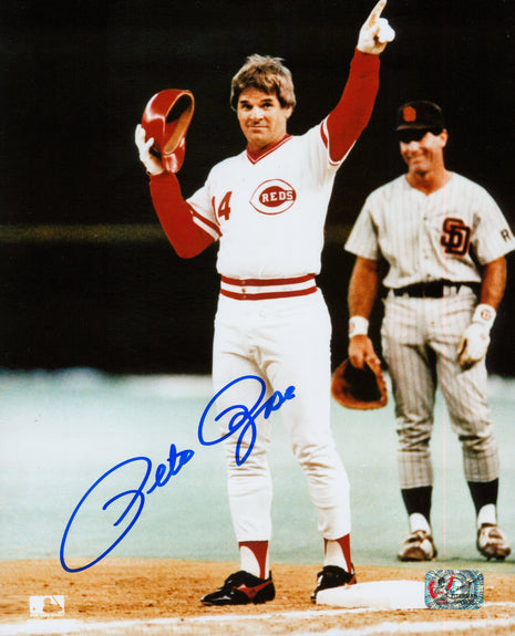 Pete Rose (Reds) signed 8x10 Photo