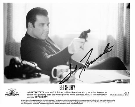 John Travolta (Get Shorty) signed 8x10 Photo