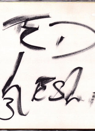 Ed Leslie (Brutus Beefcake) signed Japanese Shikishi Board
