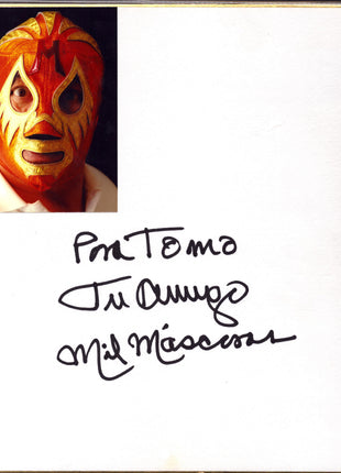 Mil Mascaras signed Japanese Shikishi Board