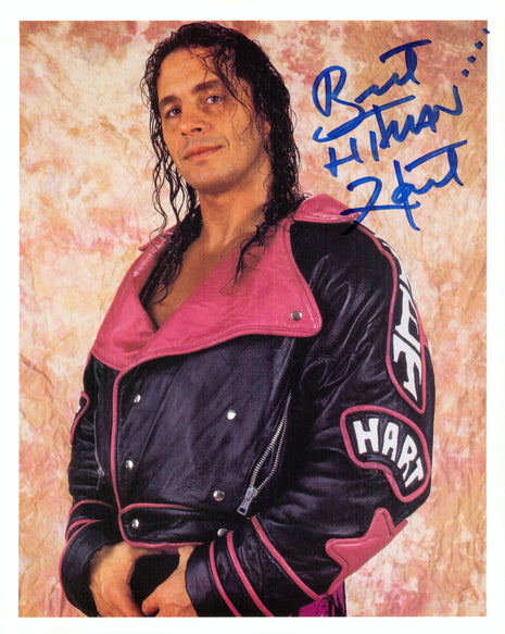 Bret Hart signed 8x10 Photo