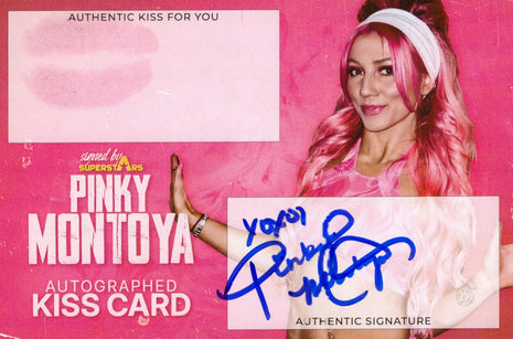 Pinky Montoya signed & Kissed Postcard