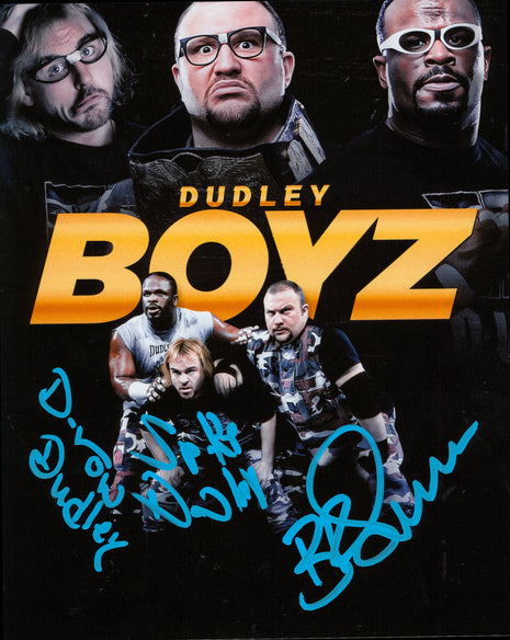 Bubba Dudley, D-Von Dudley & Spike Dudley triple signed 8x10 Photo
