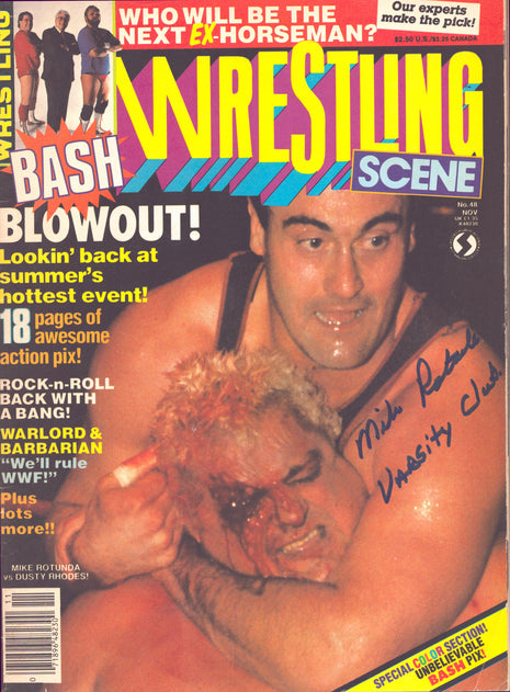 Mike Rotunda signed Wrestling Scene Magazine November 1988