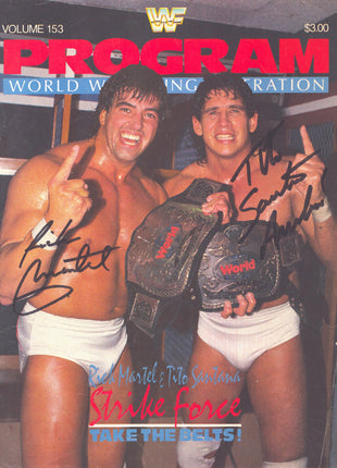 Rick Martel & Tito Santana dual signed WWF Program Volume 153