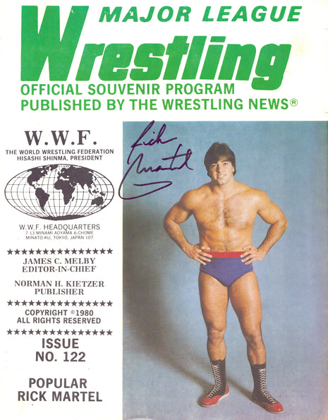 Rick Martel signed Major League Wrestling Program #122