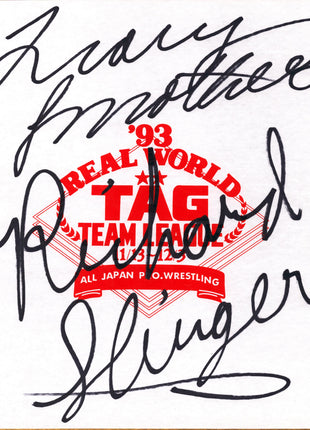 Tracy Smothers & Richard Slinger dual signed Japanese Shikishi Board