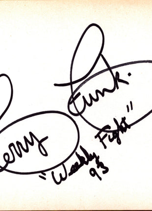 Terry Funk signed Japanese Shikishi Board