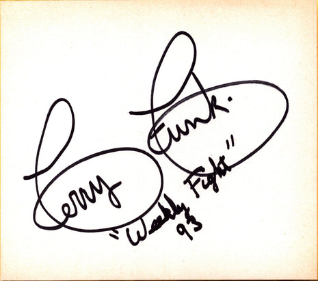 Terry Funk signed Japanese Shikishi Board