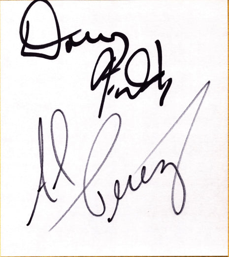 Dory Funk & Al Perez dual signed Japanese Shikishi Board