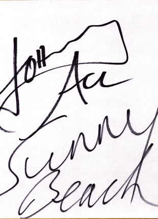Johnny Ace & Sunny Beach dual signed Japanese Shikishi Board