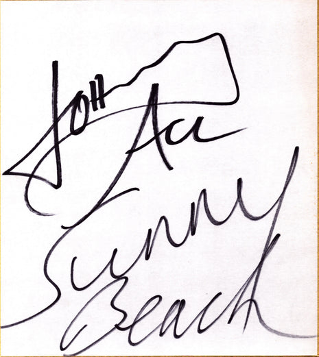 Johnny Ace & Sunny Beach dual signed Japanese Shikishi Board
