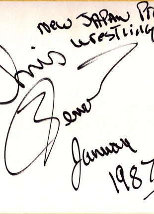 Chris Benoit signed Japanese Shikishi Board