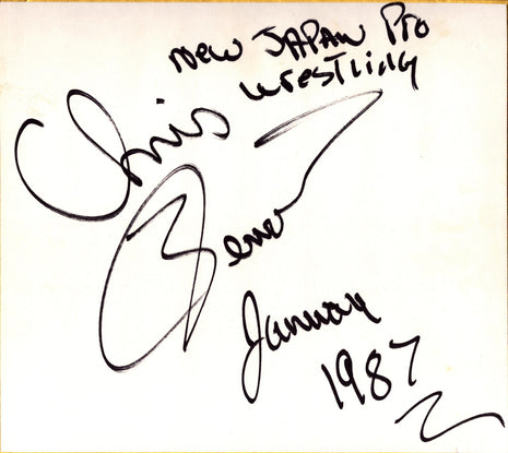 Chris Benoit signed Japanese Shikishi Board