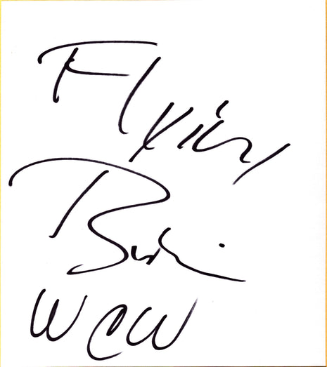 Brian Pillman signed Japanese Shikishi Board