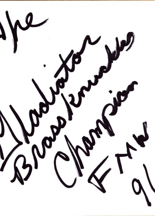 The Gladiator (Mike Awesome) signed Japanese Shikishi Board