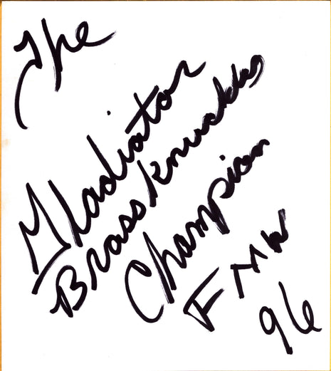 The Gladiator (Mike Awesome) signed Japanese Shikishi Board