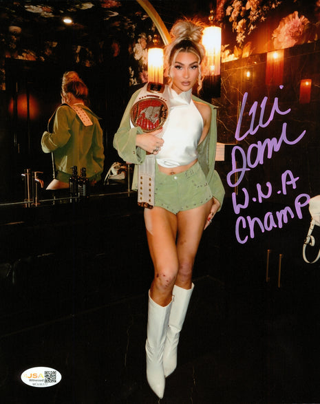 Izzi Dame signed 8x10 Photo (w/ JSA)