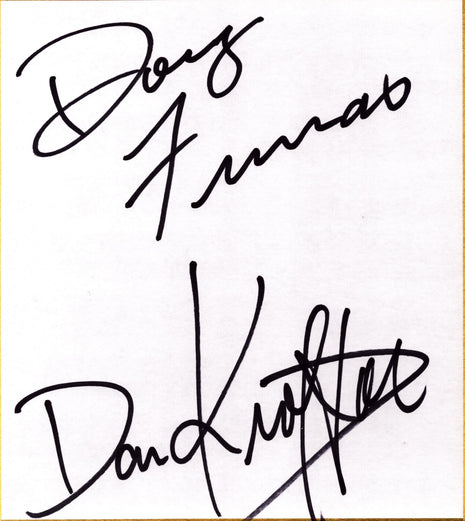 Doug Furnas & Dan Kroffat dual signed Japanese Shikishi Board